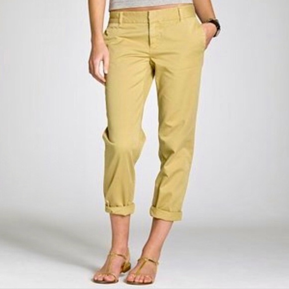 SOLD-J. Crew Chino Cropped Straight Leg Military Pants - Picture 1 of 9